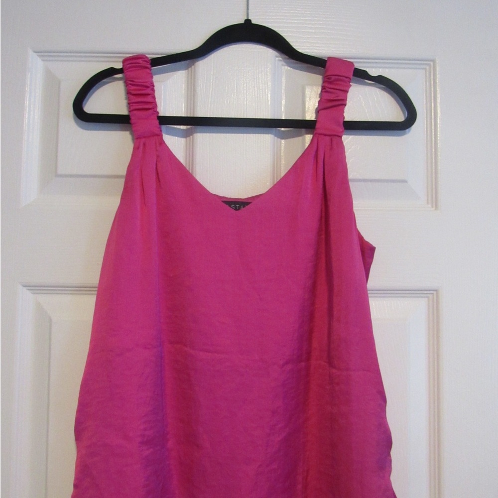 Pink Satin Tank Top
